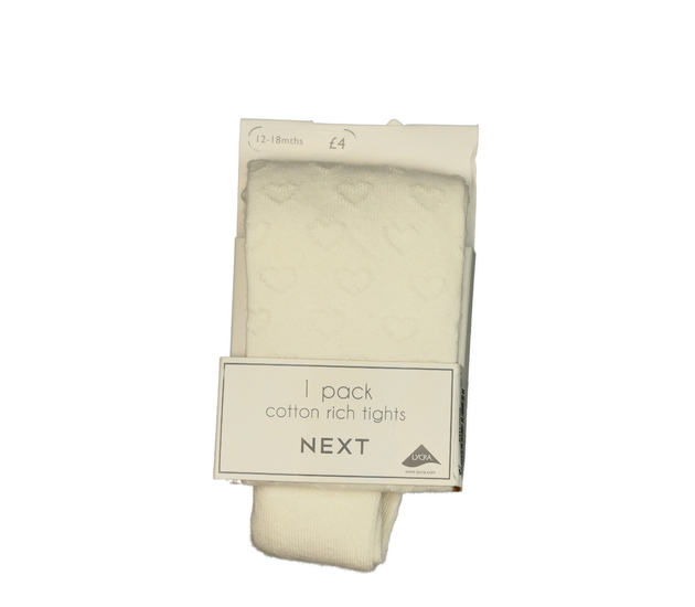 Nové krémové punčocháče se srdíčky Next