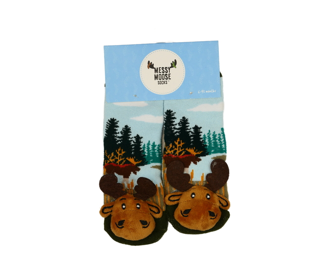 Nové protiskluzové ponožky se sobem 