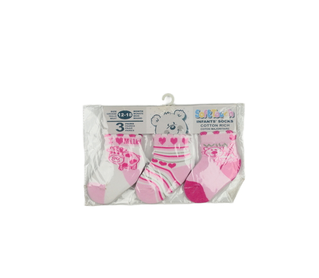 Nové růžové ponožky 3 páry 