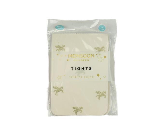 Noví krémové silonky se zlatými pegasy Monsoon 