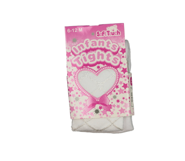 Nové bílé zdobné punčocháče 