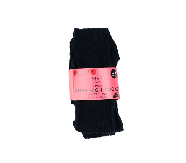 Nové tmavé podkolenky EUR 31-36 3 páry M&S