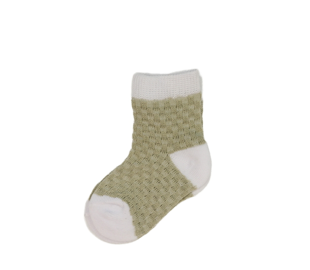 Nové khaki-bílé ponožky 
