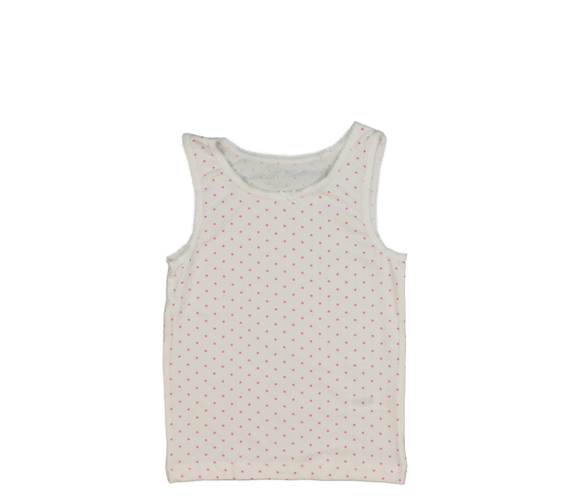 Bílá spodní košilka s růžovými hvězdami Nutmeg