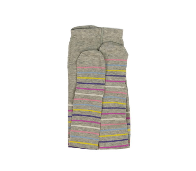 Nové šedé punčocháče s barevnými pruhy 