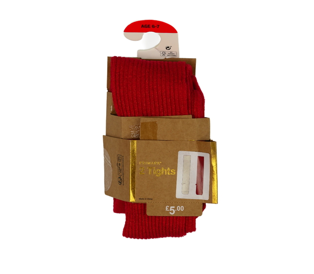 Nové červené punčocháče Primark 