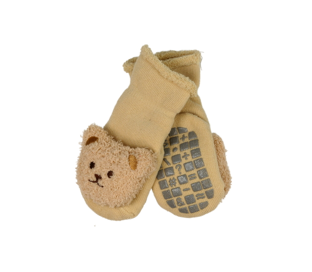 Nové hnědé protiskluzové ponožky 