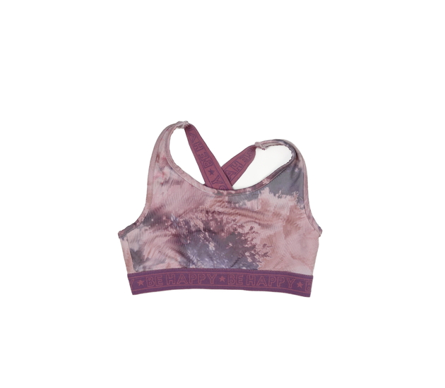 Růžovo-fialová batikovaná sportovní podprsenka Nut