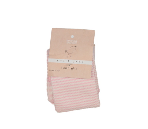 Nové růžové pruhované punčocháče M&S