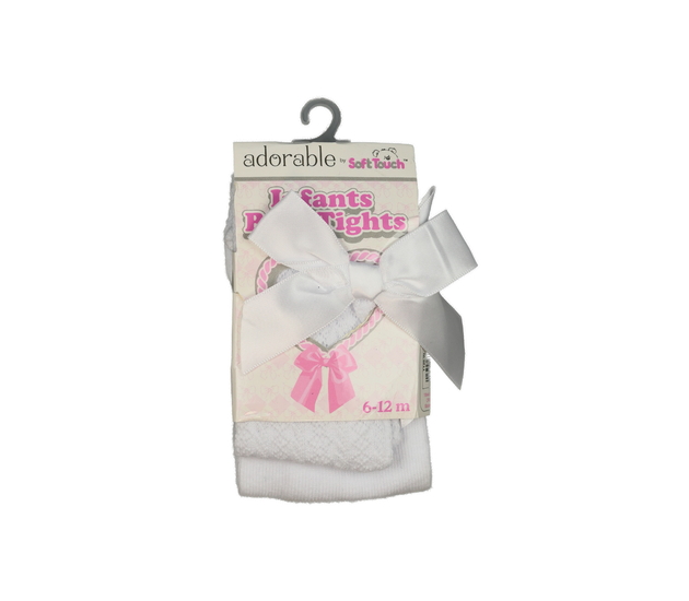 Nové bílé punčocháče s mašlí 