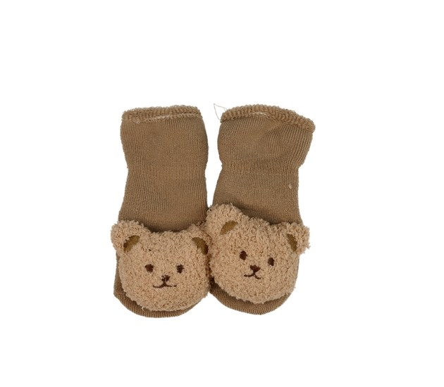 Nové hnědé ponožky s medvědem 