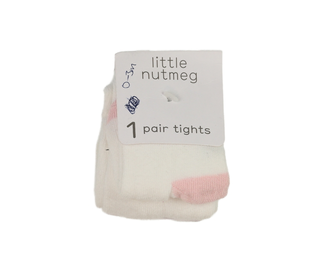 Nové bílo-růžové punčocháče Nutmeg