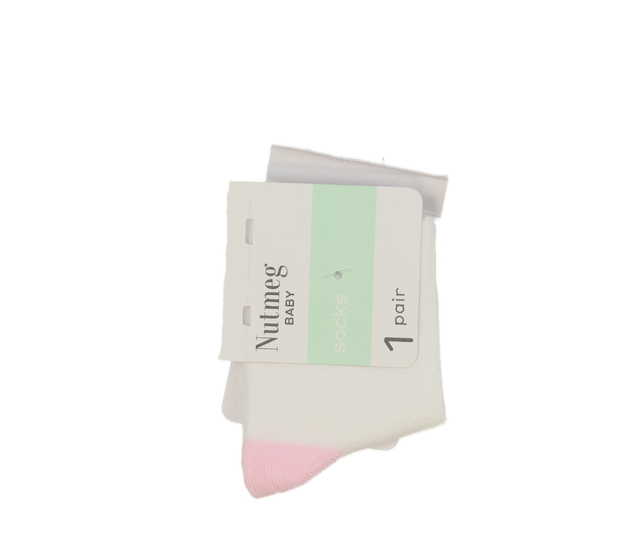 Nové bílo-růžové ponožky Nutmeg 