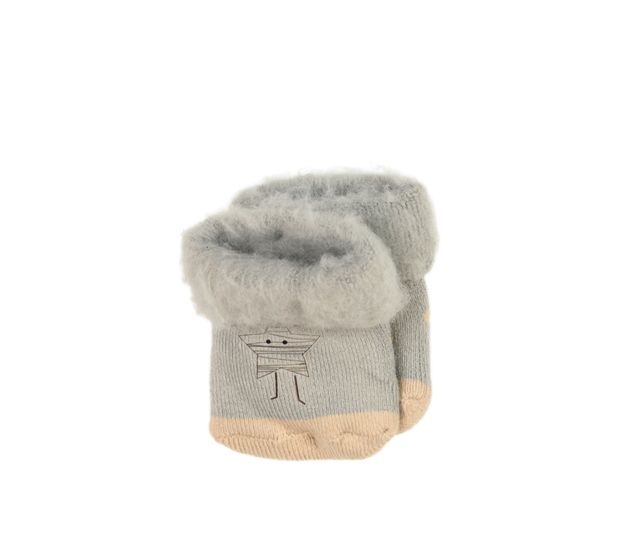 Nové chlupaté ponožky šedo-hnědé