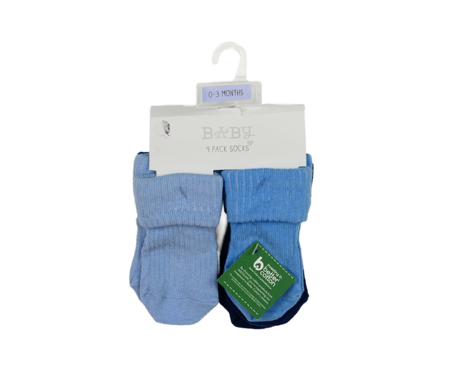 Nové ponožky 4 páry modré protiskluzové