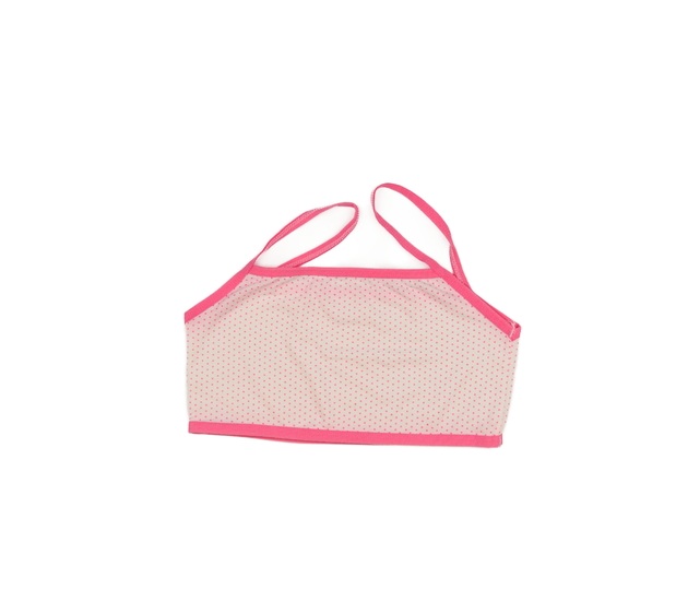 Bílo-růžová lambáda s puntíky 