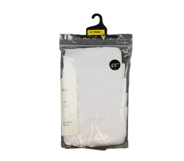 Nové bílé nátělníky 5 ks M&S