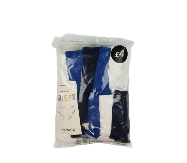 Nové jednobarevné slipy 10 ks George