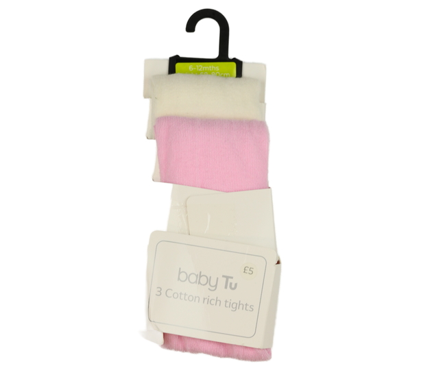 Nové punčocháče 2 ks krémové a růžové Tu 