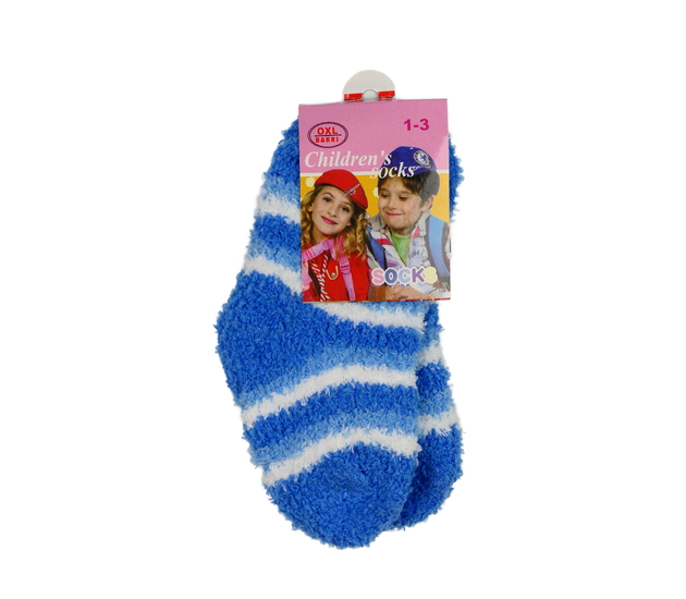 Nové modré chlupaté ponožky 