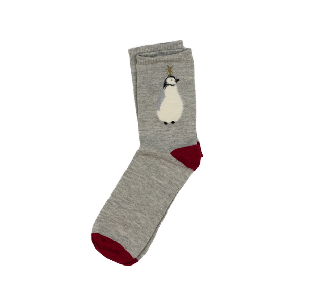 Nové šedo-červené ponožky EUR 39-42