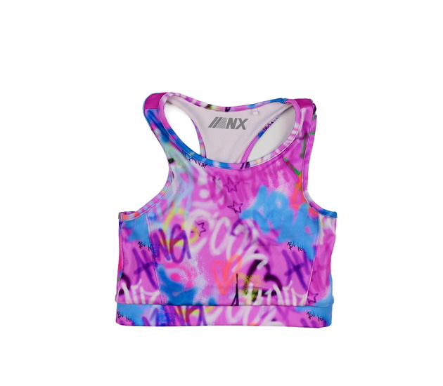 Růžová batikovaná sportovní podprsenka Next