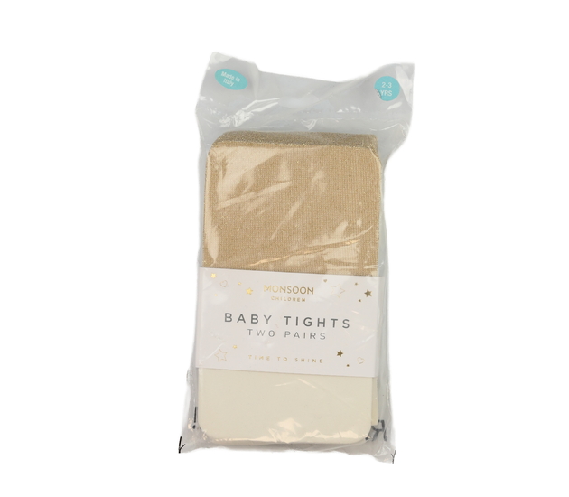 Nové zlaté lesklé silonky Monsoon 