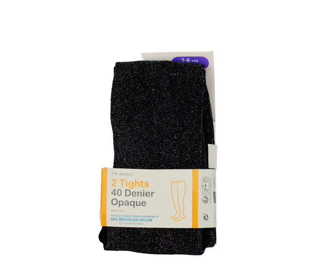 Nové lesklé černé silonky 1 ks Primark 