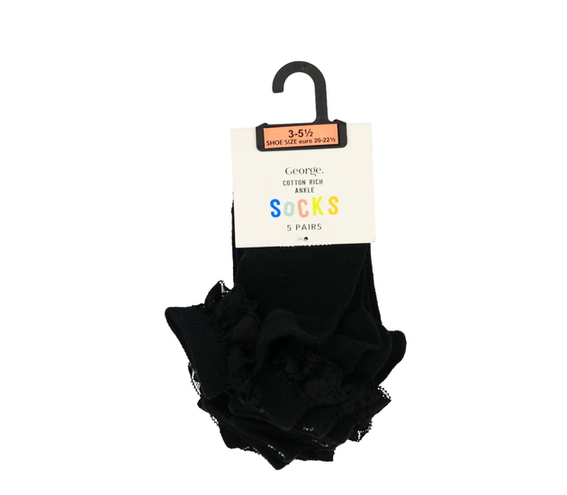 Nové černé ponožky 5 párů EUR 20-22,5 George