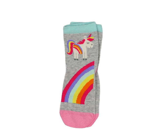 Nové šedé ponožky s jednorožcem EUR 23-26,5