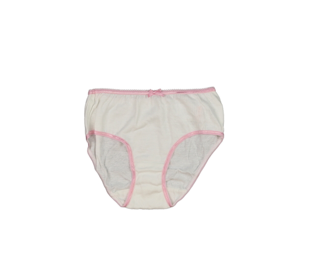 Nové bílé kalhotky s růžovým okrajem