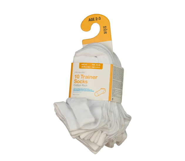 Nové bílé ponožky 10 párů Primark 