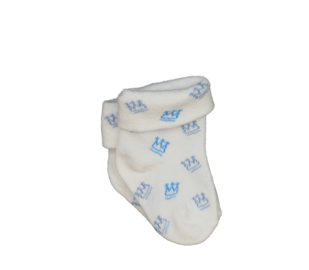 Nové bílé ponožky s korunkami
