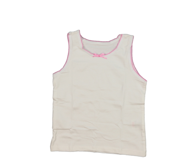 Nová bílá spodní košilka s růžovým okrajem