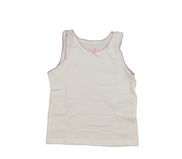 Nová bílá spodní košilka s růžovým okrajem