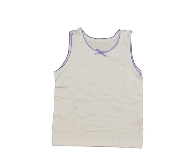 Nová bílá spodní košilka s fialovým okrajem 