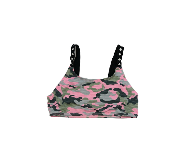 Barevně vzorovaná sportovní podprsenka Primark 