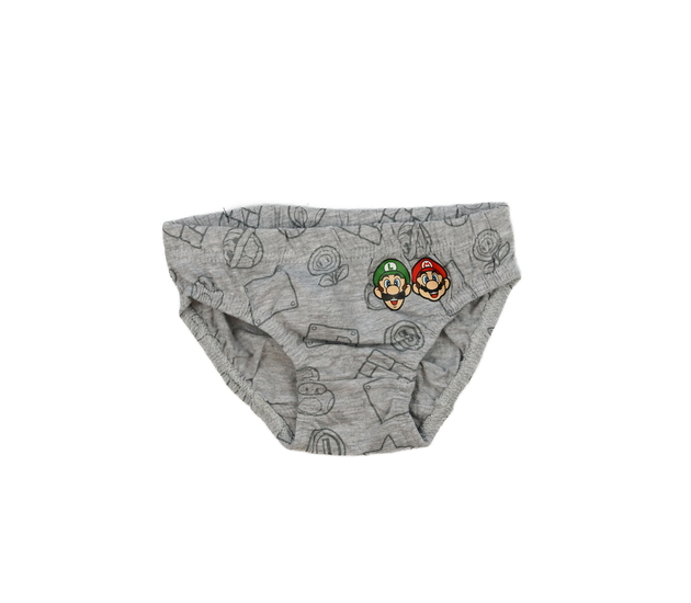 Nové šedé slipy Super Mario Primark 