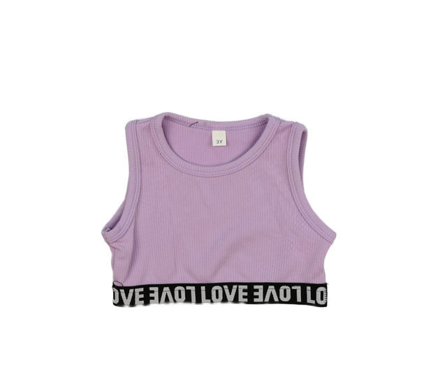 Fialová sportovní lambáda/crop top 