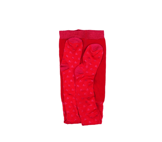 Nové červené punčocháče se srdíčky 