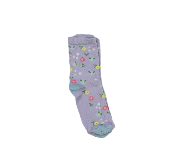 Nové fialové květinové ponožky EUR 37-39