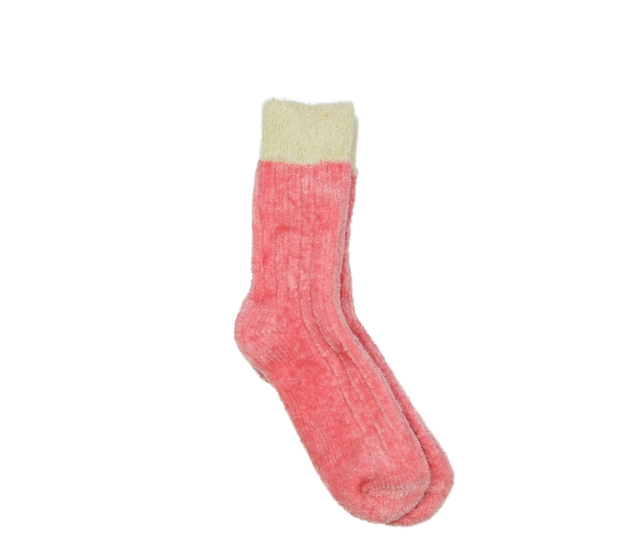 Nové růžové chlupaté ponožky EUR 39-42