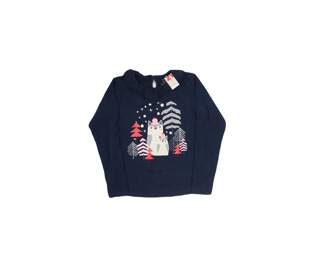 Nové modré vánoční triko 