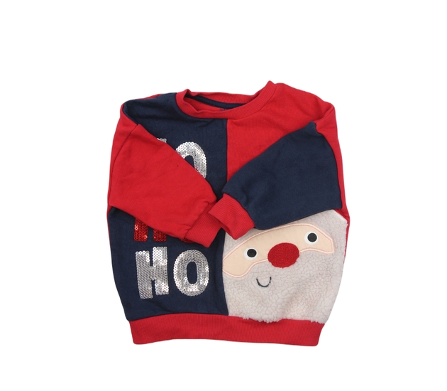 Červenomodrá vánoční mikina F&F