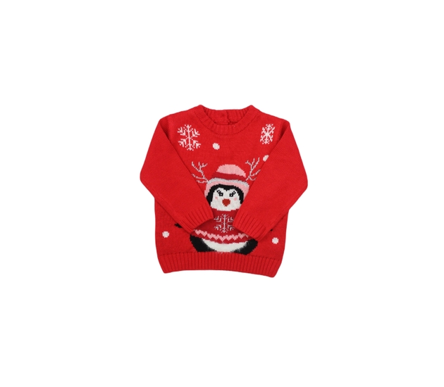 Červený vánoční svetr