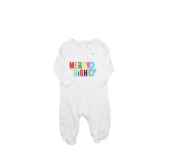 Nový bílý overal s vánočním nápisem