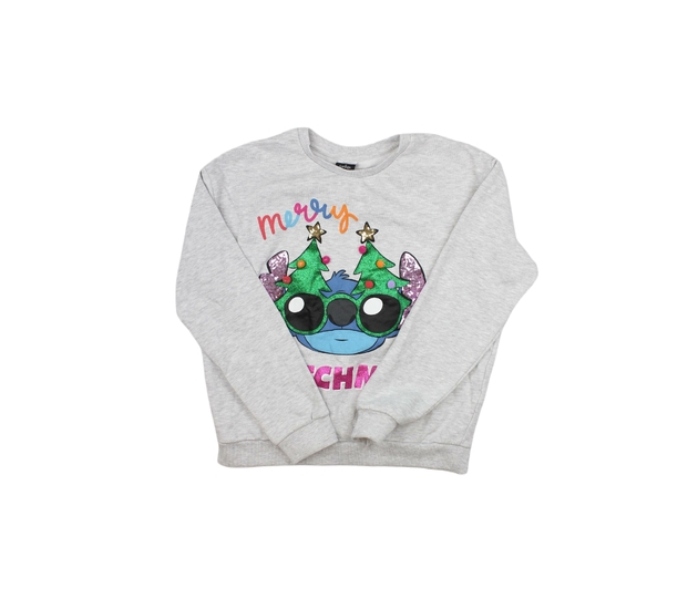 Šedá vánoční mikina Stitch George