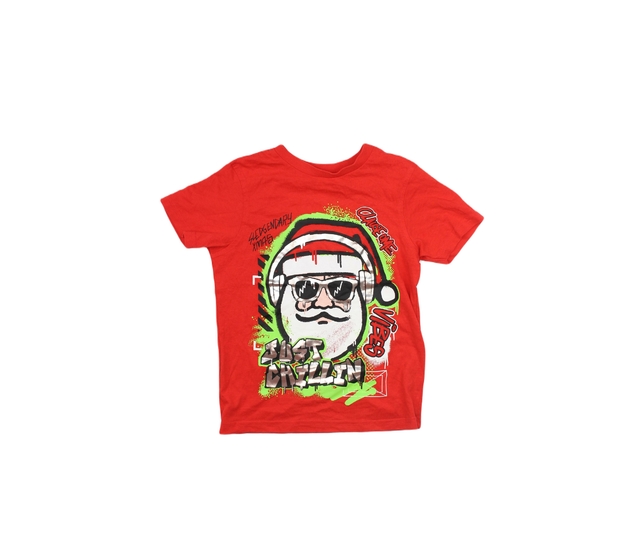 Červené vánoční triko se Santou George
