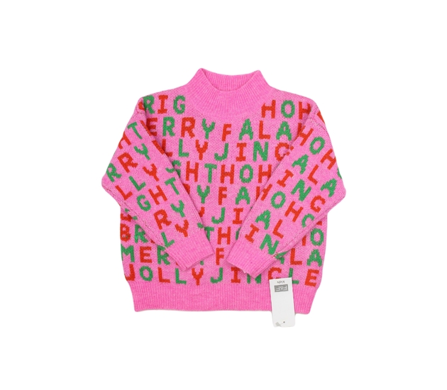 Nový růžový vánoční svetr F&F