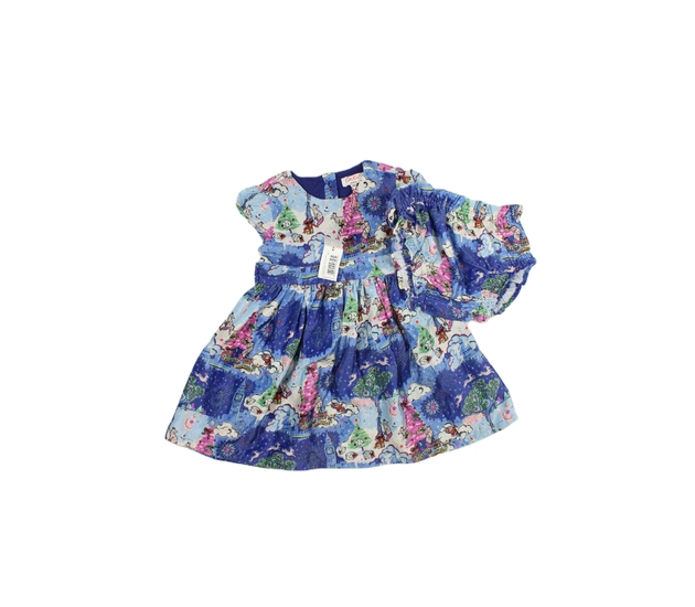 Nové modré vánoční šaty s kalhotkami